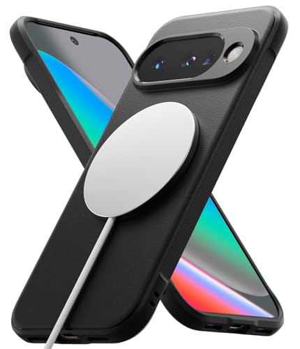 Image of Ringke Onyx Designed for Google Pixel 10 Case [Compatible with MagSafe] [Non-Slip Grip Texture] Anti-Fingerprint Slim-Fit Lightweight Protective Back Cover - Magnetic Black
