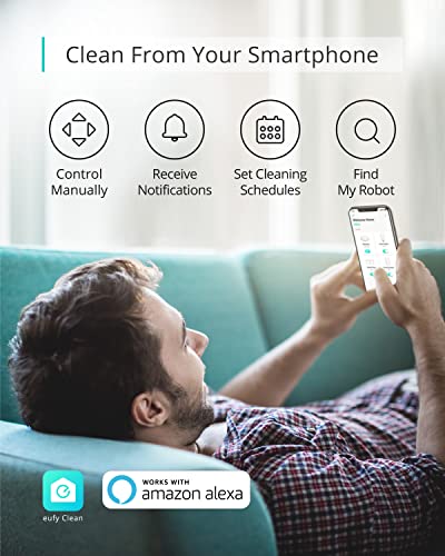 Image of eufy by Anker, BoostIQ RoboVac 15C, Wi-Fi, Upgraded, Super-Thin, 1300Pa Strong Suction, Quiet, Self-Charging Robotic Vacuum Cleaner, Cleans Hard Floors to Medium-Pile Carpets (Black)