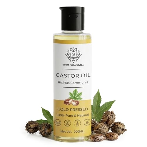 Image of Cold Pressed Castor Oil (Arandi) For Skin, Nail Eyebrows & Hair Growth - 200ml