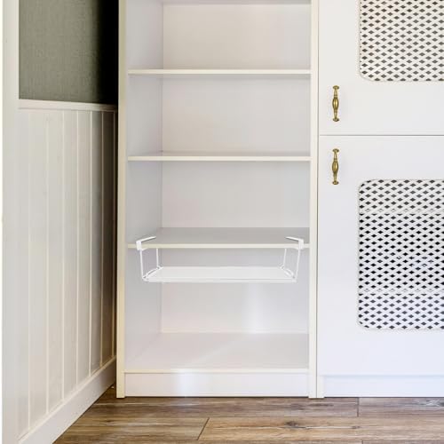 Organizador ajustable para cocina que elimina el desorden blanco 5