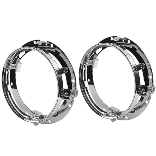 �� �u���P�b�g �Œ�� 7�C���`�ی^�w�b�h���C�g�}�E���g�����O�A�W�[�v�����O���[�p�AJK�ԗp�A�n�[���[�o�C�N�p ��Ɠ� �u���P�b�g(2 Pcs-Silver)