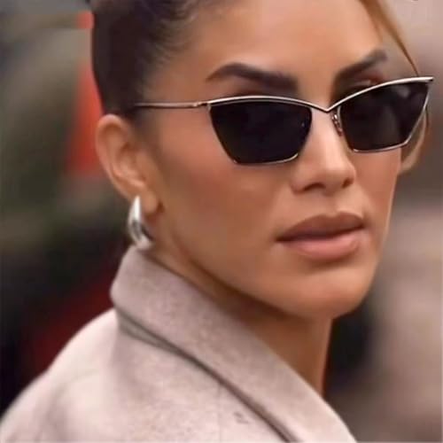 Metal Retro Sunglasses For Ladies Fashion Cat Eye Sunscreen Suneyeglass Beach Protection Vacation3