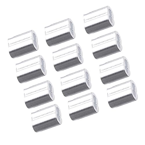 KICHOUSE 200pcs Wire Rope Clamp Clip Steel Rope Steel Wire Rope Sleeve Wire Rope Stop Sleeve Wire Rope Loop Wire Rope Crimping Loop Steel Wire Rope Connector Cable Sleeving Steel Wire Loop