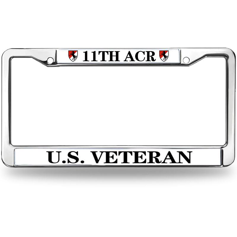 Image of 11th ACR US Army Weather-Proof License Plate Frame Veteran 11th ACR License Plate Frame Inspirational for Thanksgiving