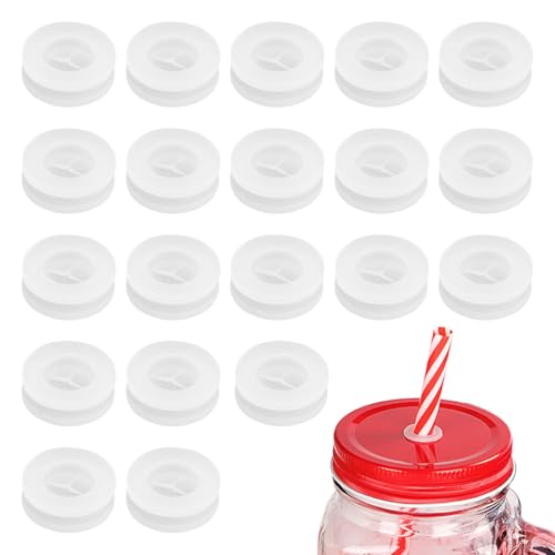 UPKOCH Lot de 20 œillets de paille en silicone - Œillets en caoutchouc - Joint torique - Résistant à l'huile - Couvercle de couvercle pour bocal, bouteille...