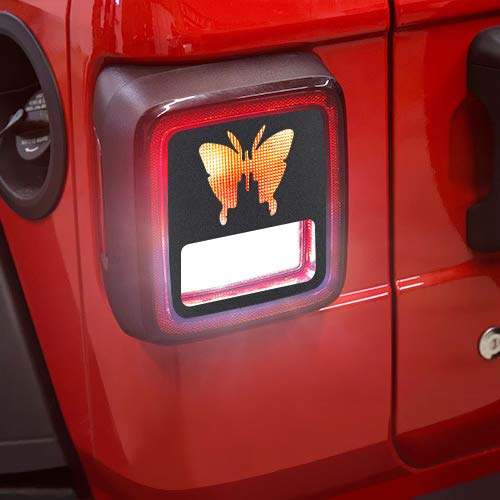 image for Bonbo Matte Black Taillight Cover Butterfly Style Taillight Guard Cove