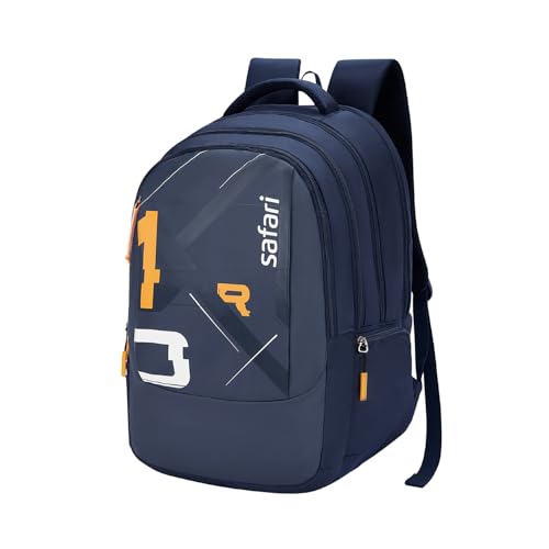 Image of Safari 38L Printed Laptop Backpack with Raincover, 4 Compartments, Bottle Holder, Organizer, School & College Bag for Boys and Girls, Office & Travel Bag for Men and Women