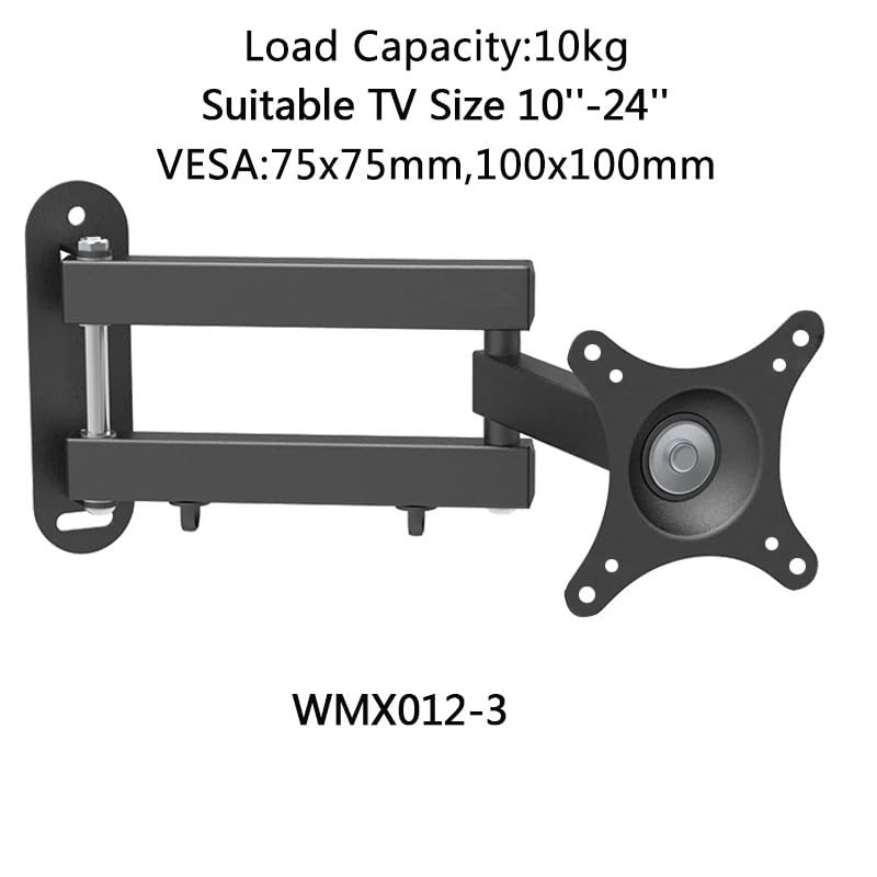 INFRI Staffa universale regolabile per TV a parete universale girevole supporto TV per schermo piatto LCD LED da 14 a 32 pollici (WMX012-3)