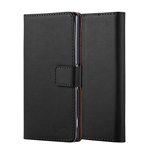 Funda para Sony Xperia XA1, funda de piel de lujo con tapa magnética, tarjetero, soporte para libro, funda protectora para Xperia XA1 (negro)