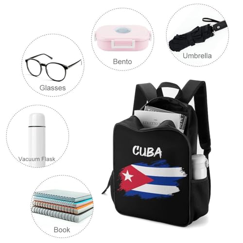 Cuba Cuban Flag Travel Backpack Casual Daypack Shoulder Bag with Adjustable Shoulder Straps for Hiking3