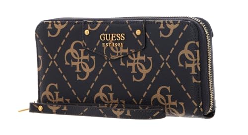 GUESS Eco Brenton SLG Large Zip Around Brown Logo