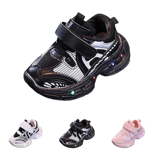 Toddler Baby Walking Sneakers Fashion LED Light Shoes Boys Girls Soft Sports Hook Loop Walking Tennis Flat Toddler Shoes2