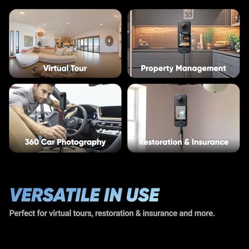 Image of Insta360 X4 Air Virtual Tour Bundle - 29MP 360º HDR Photo, Invisible Selfie Stick + Tripod, 2010mAh Battery
