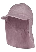 Sterntaler Schirmmütze Nacken Musselin - Mädchen Mütze aus Baumwoll Musselin (Bio) - UV-Schutz 50+ Sonnenhut mit Nackenschutz - Baby- und Kinder Sommer Kopfbedeckung - pastellviolett, Größe 51