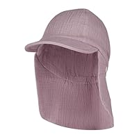 Sterntaler Schirmmütze Nacken Musselin - Mädchen Mütze aus Baumwoll Musselin (Bio) - UV-Schutz 50+ Sonnenhut mit Nackenschutz - Baby- und Kinder Sommer Kopfbedeckung - pastellviolett, Größe 51