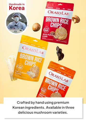 Korean Food Brown Rice Chips with Shiitake Mushroom, Vegan, 3.17 oz (90g) - image 5