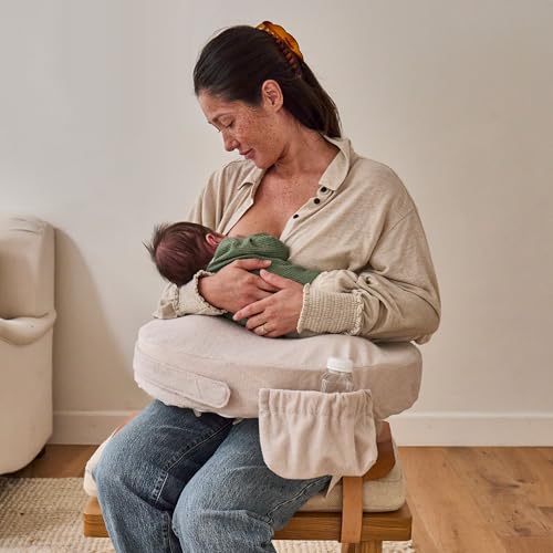 Image of My Brest Friend Deluxe Nursing Pillow Cover - Slipcovers for Baby - Adjustable Fit, Easy Care, Durable - Nursing Pillow Not Included, Soft Sand