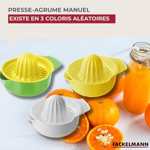Fackelmann Presse-citron avec récipient récupérateur, jus fraîchement pressé sans pépins, ustensile de cuisine pour presser les citrons verts (couleur : jaune, blanc, jaune/vert - non sélectionnable – Image 3