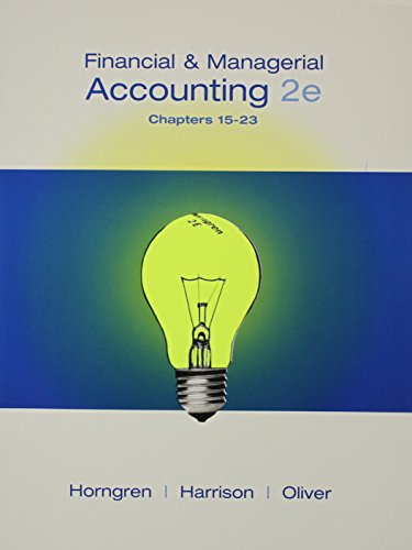 Financial and Managerial Accounting, Chapters 15-23 + Myaccountinglab Student Access Code Card