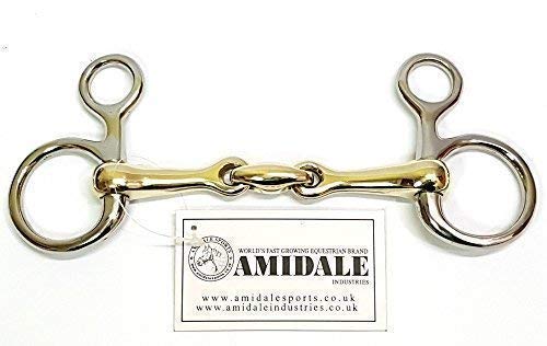 HANGING CHEEK LOZENGE BAUCHER HORSE BIT S. STEEL COPPER MIX AMIDLAE BNWT (5.00)