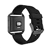 Simpeak Bands with Frame Compatible with Fitbit Blaze, Silicone Replacement Band Strap with Stainless Steel Frame Case Replacement for Fitbit Blaze, Large, Black #2