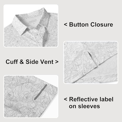 Image of Golf Shirts for Men - Dry Fit Moisture Wicking Short Sleeve Performance Sport Casual Striped Collared Mens Polo Shirt