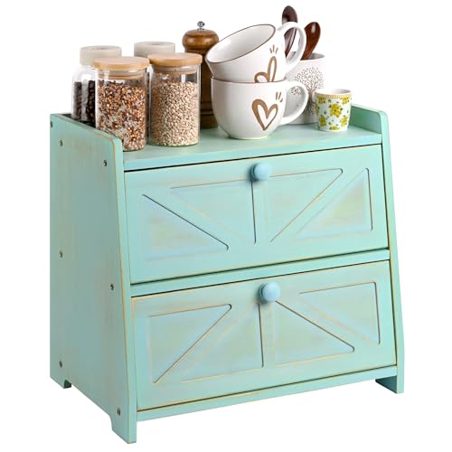 Ollieroo Vintage Double Layer Bread Box