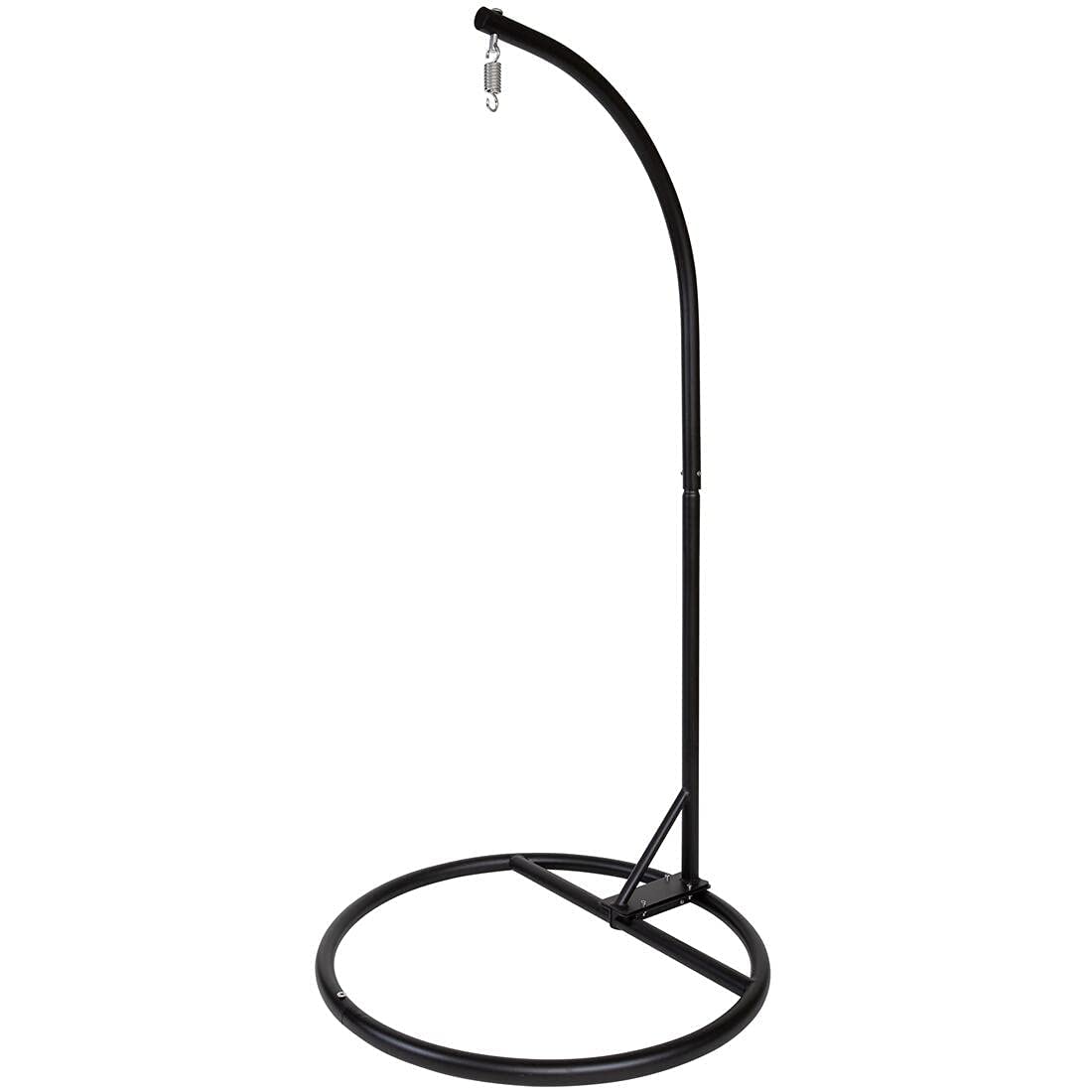Round Base Heavy Duty Hanging Stand - Powder Coated Hammock Stand for Hammock Chair, Indoor and Outdoor (Black)