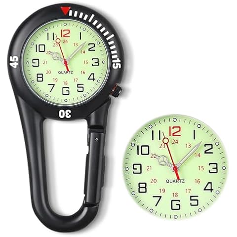 ertlutw Pocket Watch with Carabiner Attachment Cover