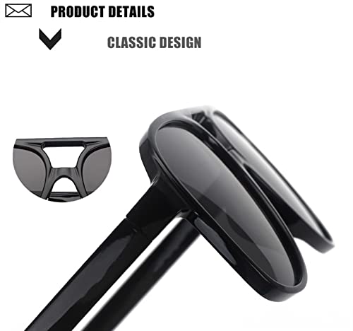 XINXIN Large Frame Men's and Women's Retro Sunglasses, Outdoor Vacation Driving Glasses (Color : E, Size : Medium)4