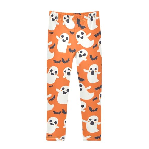 Monsters Ghost Girls Leggings,Workout Leggings for Girls Toddler Athletic Legging Size for 3-10T