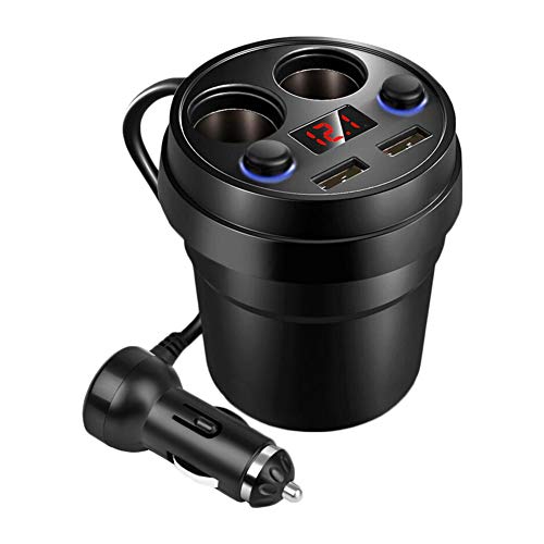USB Auto Zigarettenanzünder,Cup Auto Ladegerät Dual Port USB Multifunktions-Zigarettenanzünder Autotelefon-Ladegerät
