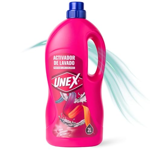 Activador del lavado color, Quita las manchas y protege los colores, Especial Lavadora, Eficaz en agua fria, Apto para lavado de ropa blanca o de colores sólidos que no destiñan, 1 botella de 2 Litros