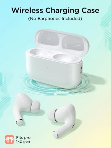 Image of Replacement Charging Case for AirPods Pro 1 /2 Generation with Type-C, Compatible with AirPods Pro 1st /2nd with Bluetooth Pairing Sync Button, Earbuds Not Included (Type-C Port)