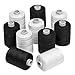 New ThreadNanny Black and White Spools of 3-PLY Polyester Sewing Quilting Serger threads (10 tubes X 1000 meters)
