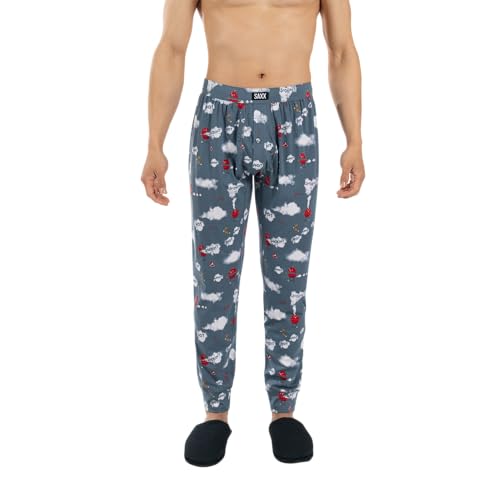 SAXX Underwear Co. Men's Droptemp Cooling Sleep Pant Fly with Built-in Pouch Support, Fashion