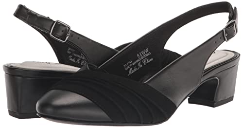 Easy Street Bates Pump feminino, Preto, 7 X-Wide