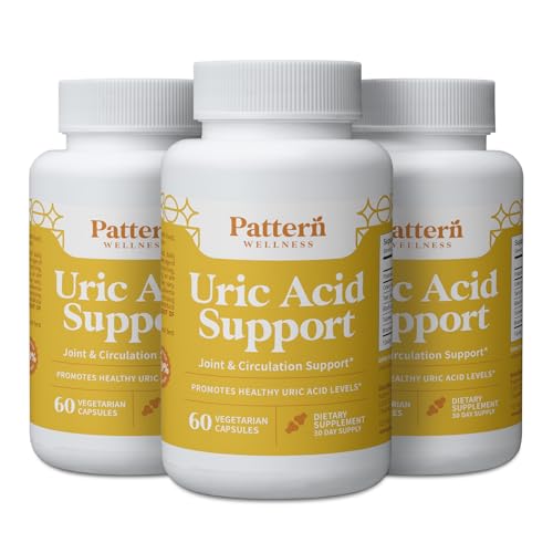 Image of Pattern Wellness Uric Acid Support Supplement - 180 Veggie Capsules | Supports Uric Acid Balance & Joint Wellness - Herbal Formula - 3rd Party Lab Tested