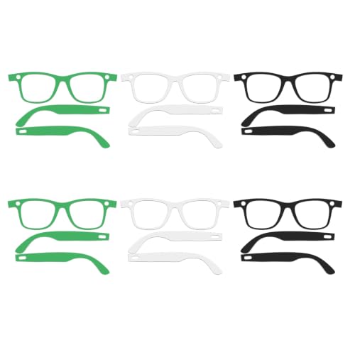 GUUGEI Frame Sticker Compatible for Ray Ban Meta Glasses 6 Pairs Matte Cover for Wayfarer (Gen2 & 1) Skin Decal Accessories Anti-Scratch Protection Wrap Refresh Worn Frames & Reduce Glare (Med)