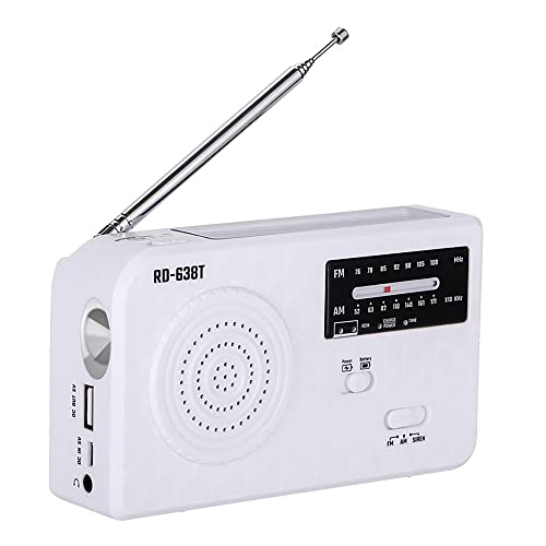Graootoly D638T Solare Manovella Generatore Radio Multifunzionale Emergenza Ricaricabile LED Torcia AM FM Radio per Esterno
