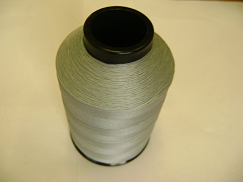 Hilo de nylon plateado 1500 yardas para tapicería de cuero miniatura 1