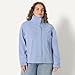Amazon Essentials Women's Regular-Fit Packable Lightweight Waterproof Rain Jacket, Dusty Blue, Large