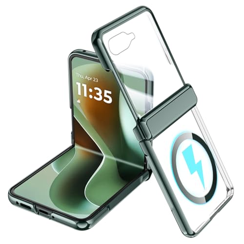 Coque Motorola Razr Ultra 2026 Magsafe verte avec protection écran