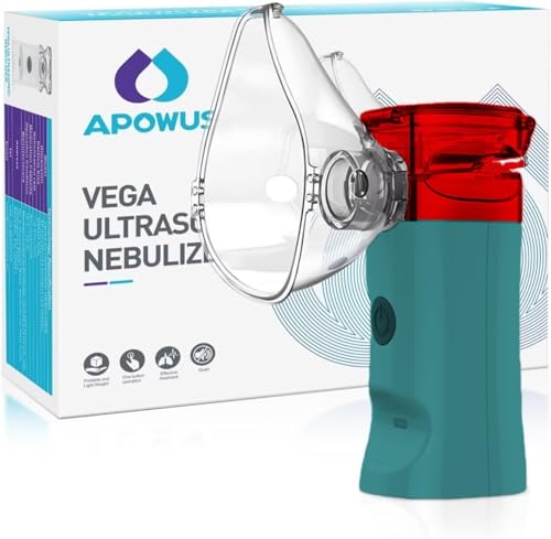 Image of Handheld Mesh Nebulizer for Breathing Problems, Portable Nebulizer with Mouthpiece, Kids and Adults Mask of Replacement Accessories