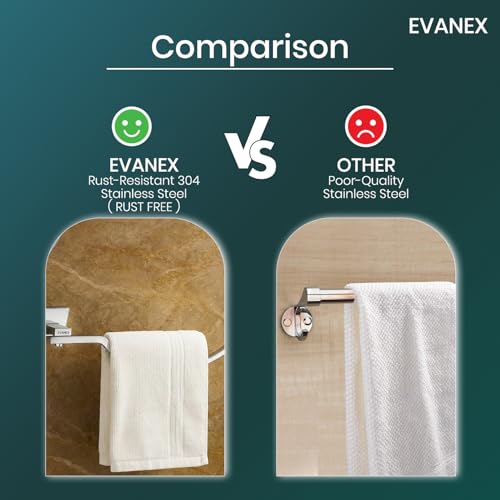 Image of EVANEX EVANEX Napkin Hanger for Washbasin /Towel Ring /Napkin Holder for Bathroom /304 Stainless Steel Bathroom Towel Ring /Rust Proof Towel Holder /Bathroom Accessories /Open Mouth Design for Easy Usage