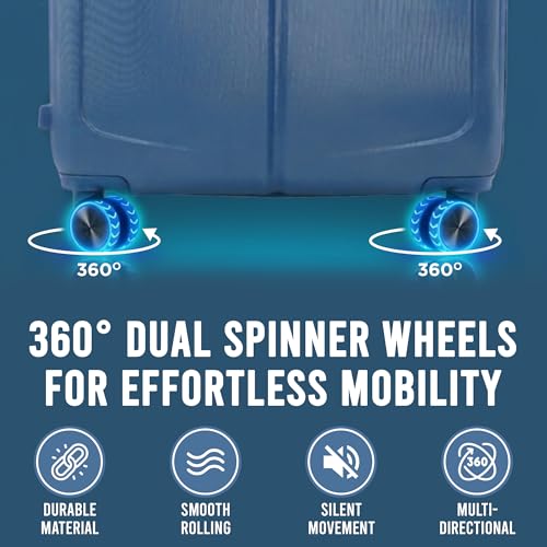 Image of IZOD Mateo 3 Piece Expandable Hardside Luggage Set, Bliss Blue