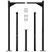 Ollieroo Heavy Duty Dip Stand Freestanding Dip Station Parallel Bar Bicep Triceps Home Gym Dipping Station Dip Bar-Black