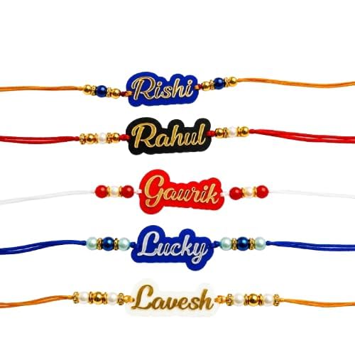 Customized Name Rakhi for Brother | Personalized Acrylic Name Rakhi with Custom Name & Adjustable Thread | Raksha Bandhan Gift (Any Random Color)-image-10
