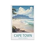 PuPLuM Vintage-Reiseposter, Kapstadt, Südafrika, 60 x 90 