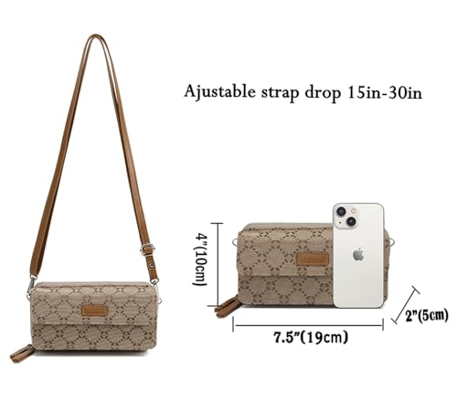Image of Lanyani RFID Crossbody Wallet Wristlet Purse with Phone Pocket For Women Vegan Leather